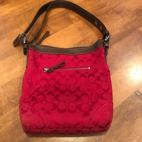 Coach Handbags - Coach Red Shoulder Bag